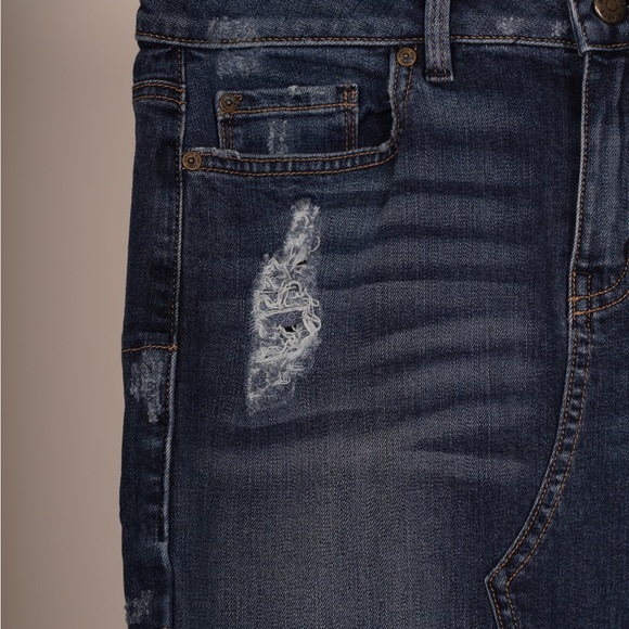 Level 99 Distressed Denim Mini Skirt - Picture 5 of 8